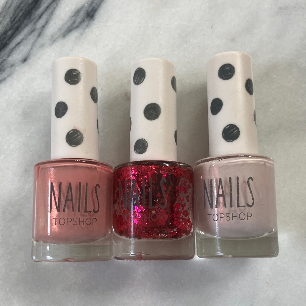 Topshop Pink Nail Color 3 piece set